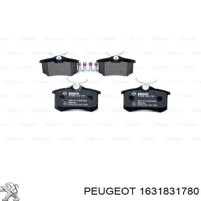 Задні гальмівні колодки Peugeot/Citroen 1631831780 ціна, від 16.87 USD