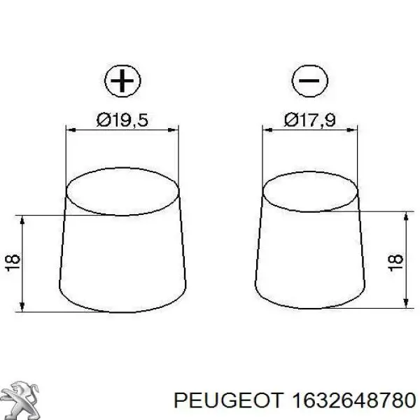 Батарея акумуляторна Peugeot/Citroen 1632648780 ціна, від 111.14 USD