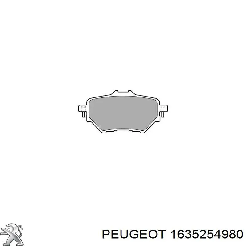 1635254980 Peugeot/Citroen Колодки гальмівні задні, дискові