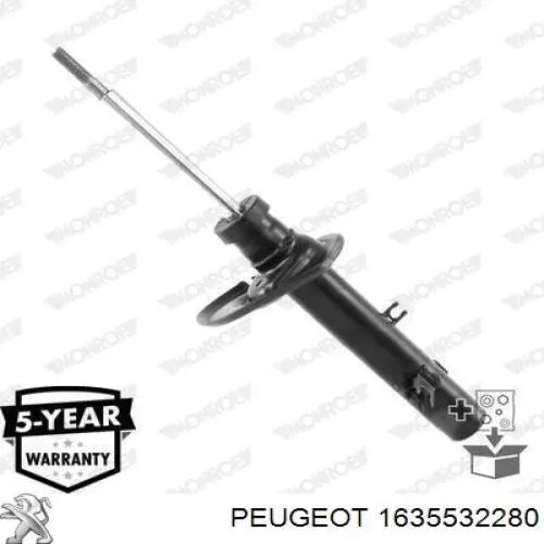 Амортизатор передньої підвіски, лівий Peugeot/Citroen 1635532280 ціна, від 36.61 USD