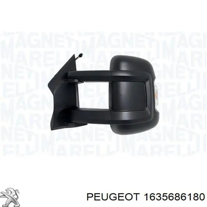 1635686180 Peugeot/Citroen Дзеркало заднього виду, ліве