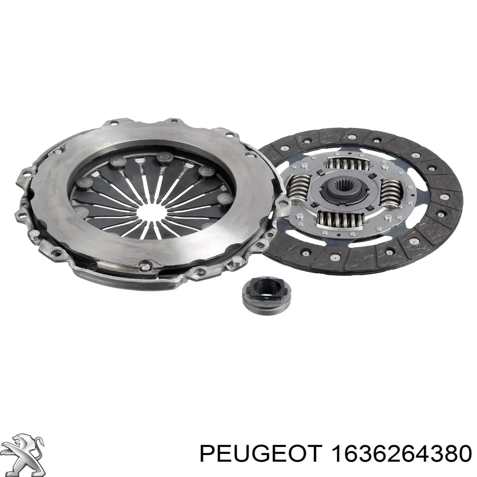 Купити 1636264380 Peugeot/Citroen Комплект зчеплення (диск, корзина, підшипник)