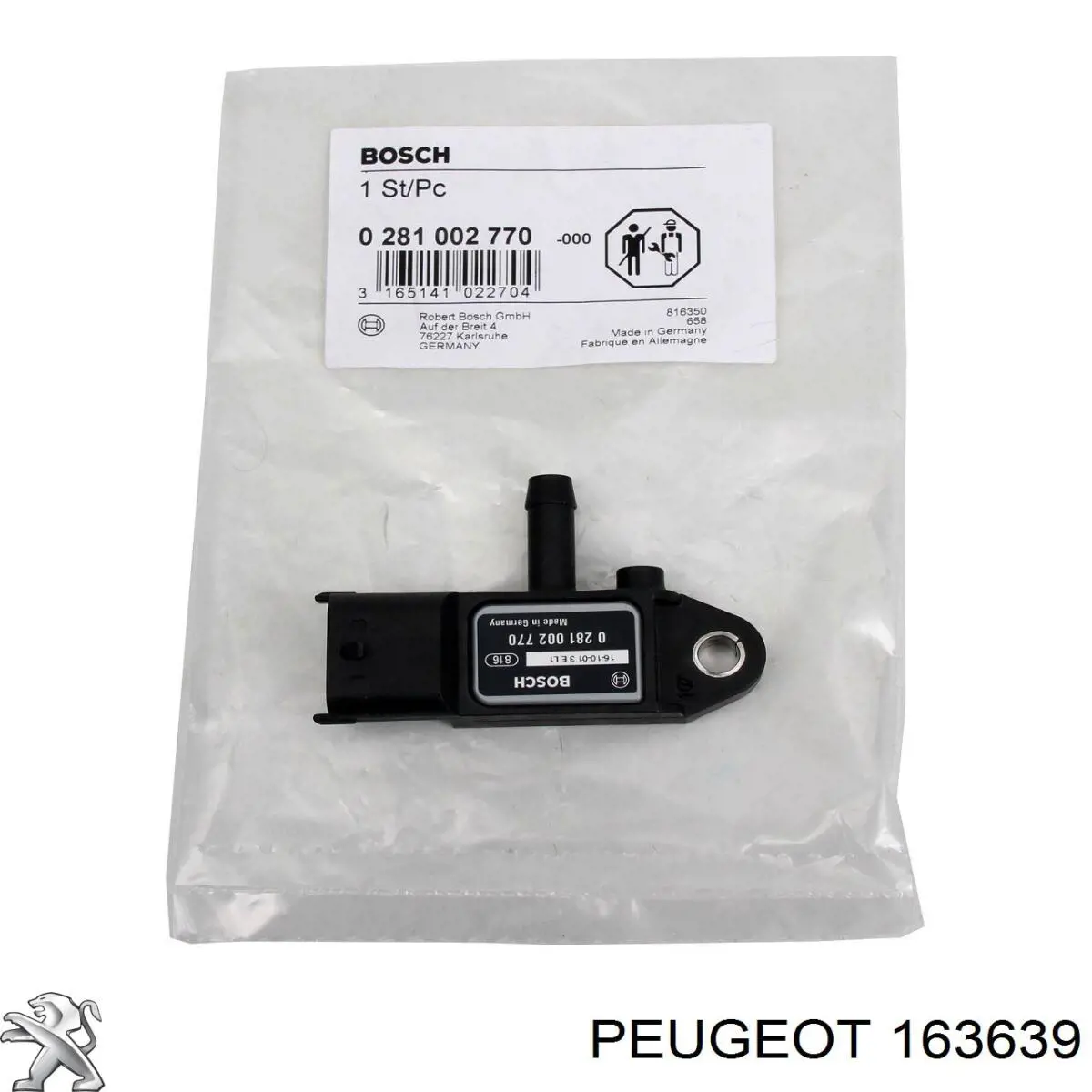 MAP сенсор Peugeot/Citroen 163639 ціна, від 10.23 USD