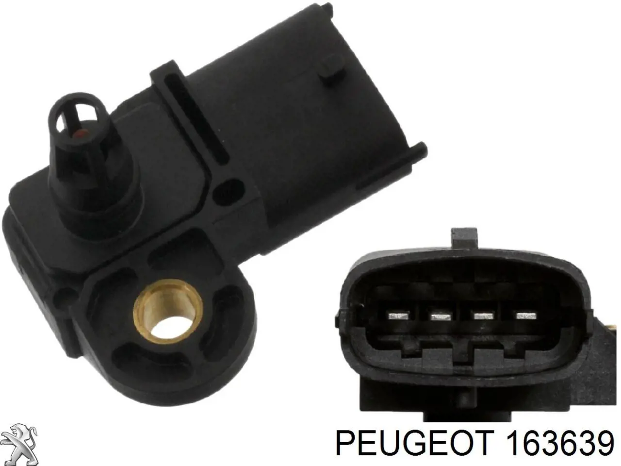 163639 Peugeot/Citroen датчик тиску наддуву (датчик нагнітання повітря в турбіну)