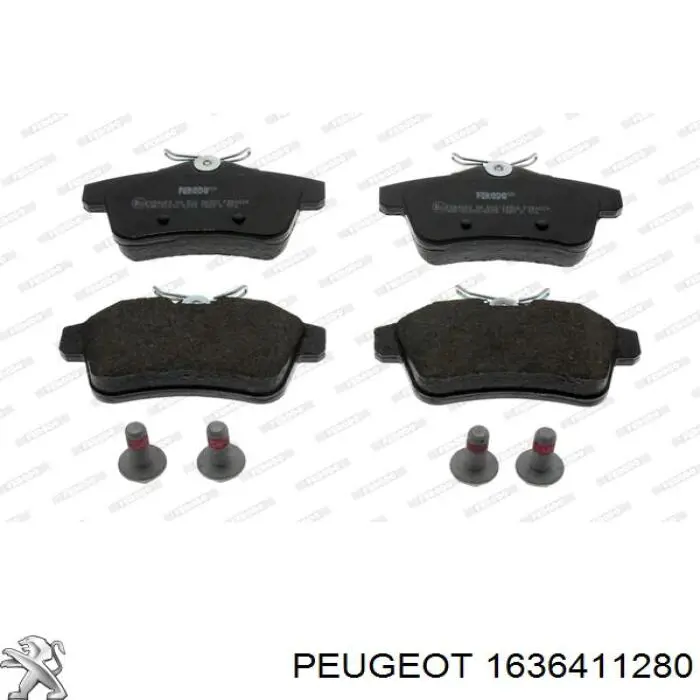 Задні гальмівні колодки Peugeot/Citroen 1636411280 ціна, від 21.25 USD