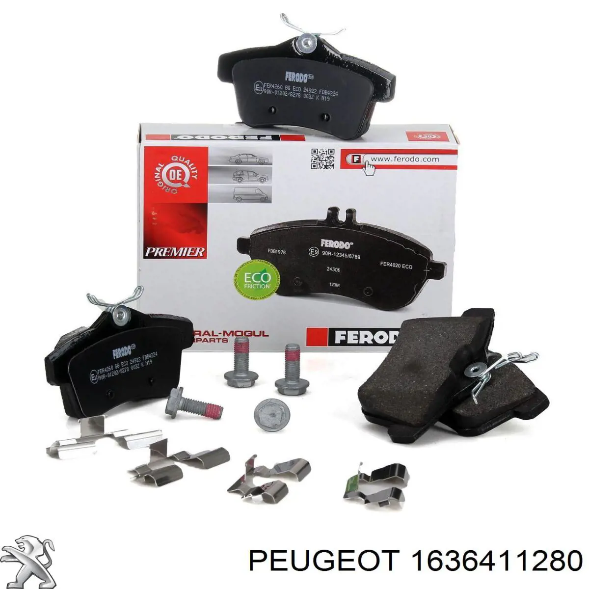1636411280 Peugeot/Citroen колодки гальмові задні, дискові