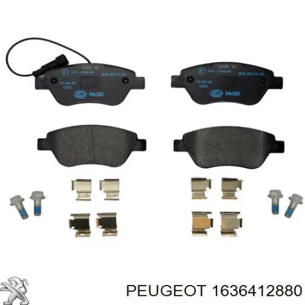 1636412880 Peugeot/Citroen колодки гальмівні передні, дискові