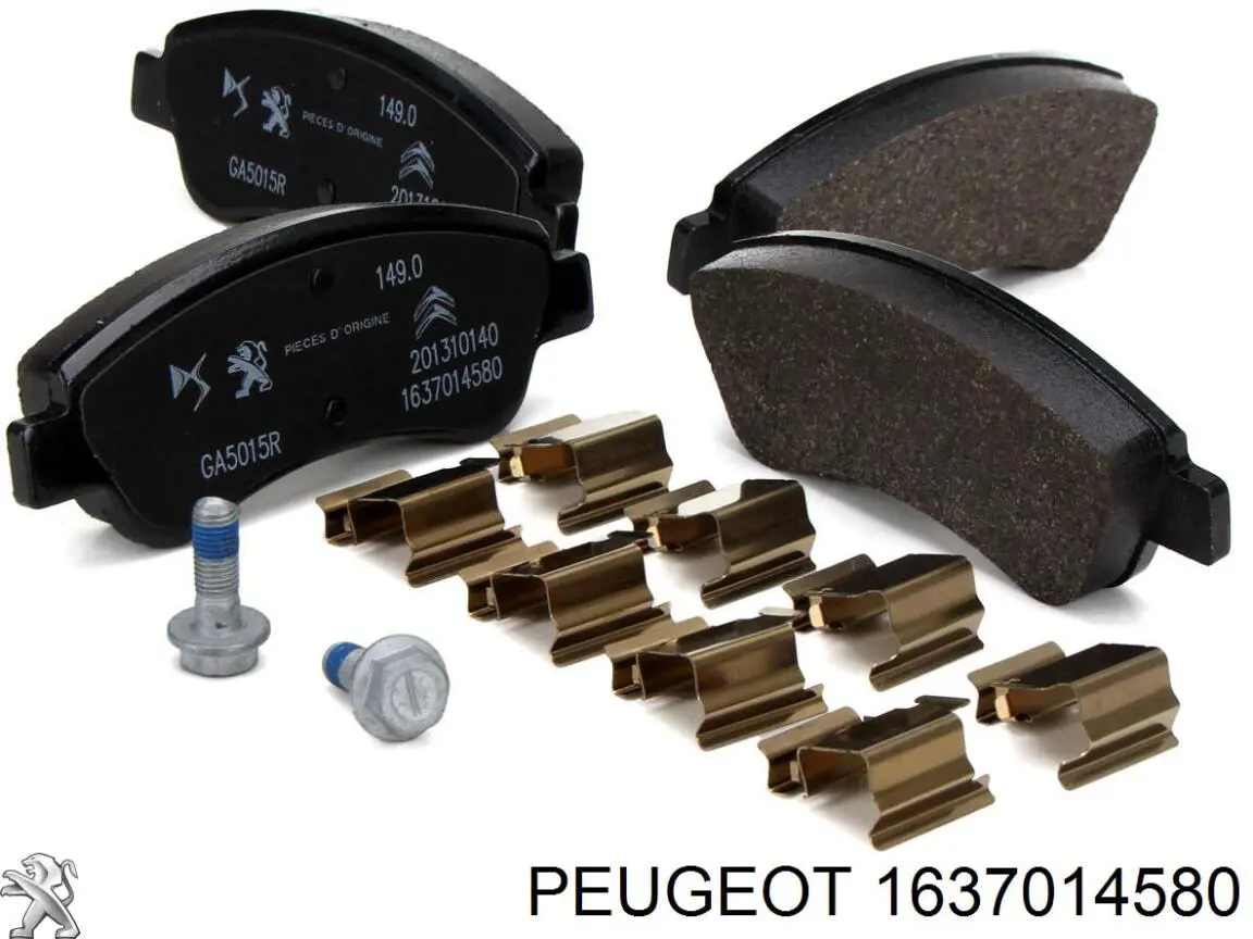 1637014580 Peugeot/Citroen колодки гальмівні передні, дискові