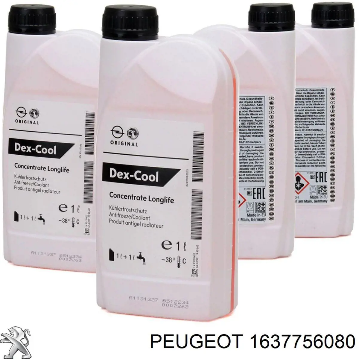 Купити 1637756080 Peugeot/Citroen Охолоджуюча рідина для двигунів