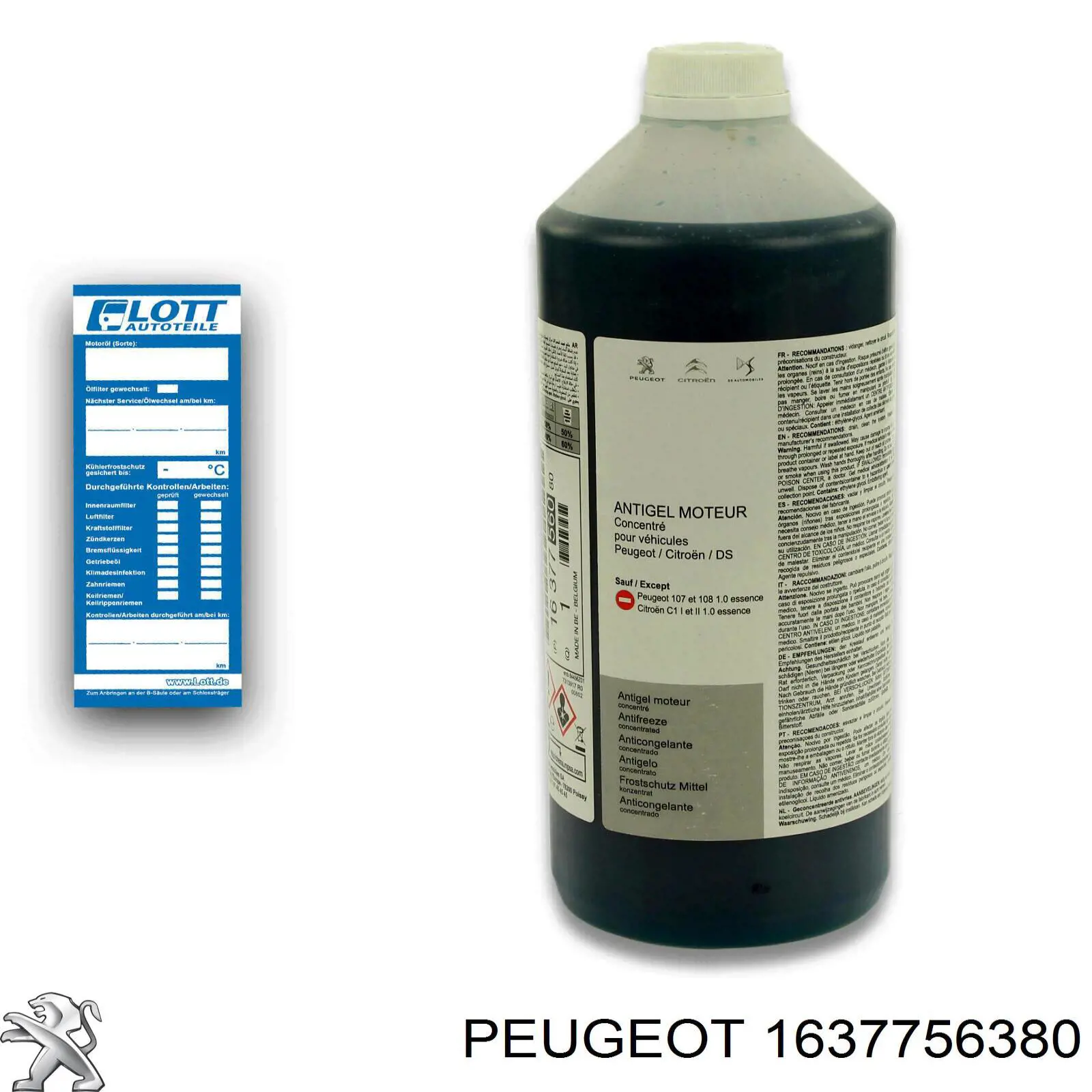 Купити 1637756380 Peugeot/Citroen Охолоджуюча рідина для двигунів