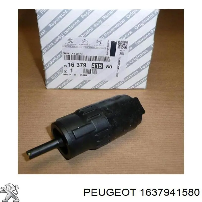 1637941580 Peugeot/Citroen насос-двигун омивача скла, переднього