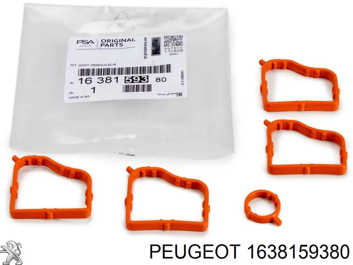 1638159380 Peugeot/Citroen Прокладка клапанної кришки двигуна, комплект