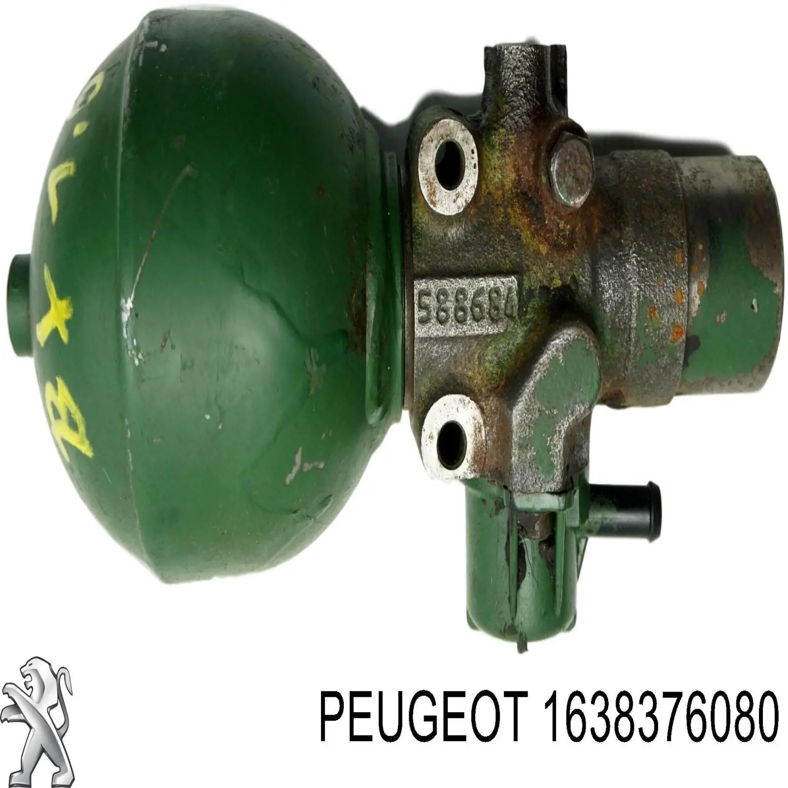 Гидроаккумулятор системи амортизації, задній Peugeot/Citroen 1638376080