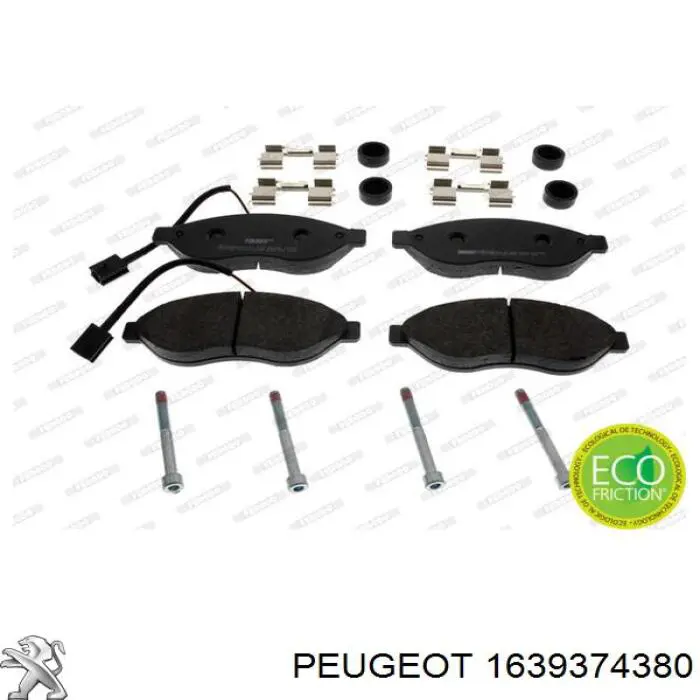 Гальмівні колодки Peugeot/Citroen 1639374380 ціна, від 30.60 USD