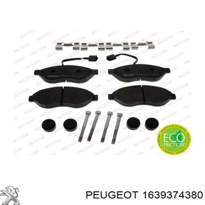1639374380 Peugeot/Citroen колодки гальмівні передні, дискові
