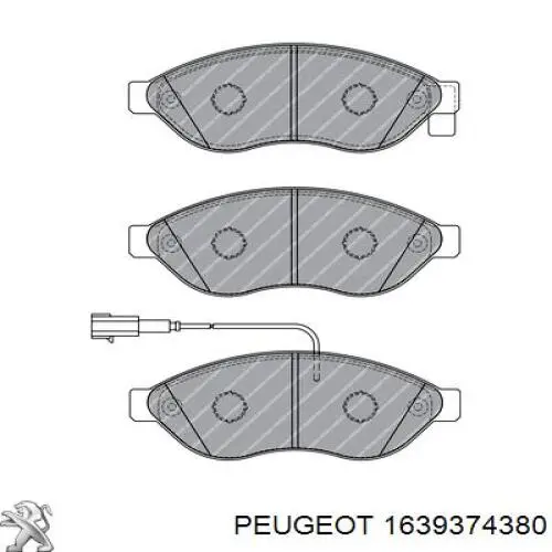 Передні тормозні колодки 1639374380 Peugeot/Citroen