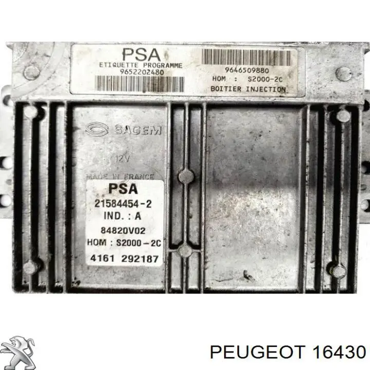 Прокладка пробки піддону двигуна 16430 PEUGEOT