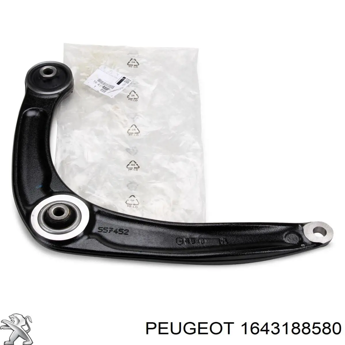 Купити 1643188580 Peugeot/Citroen Лівий важіль передній нижній підвіски