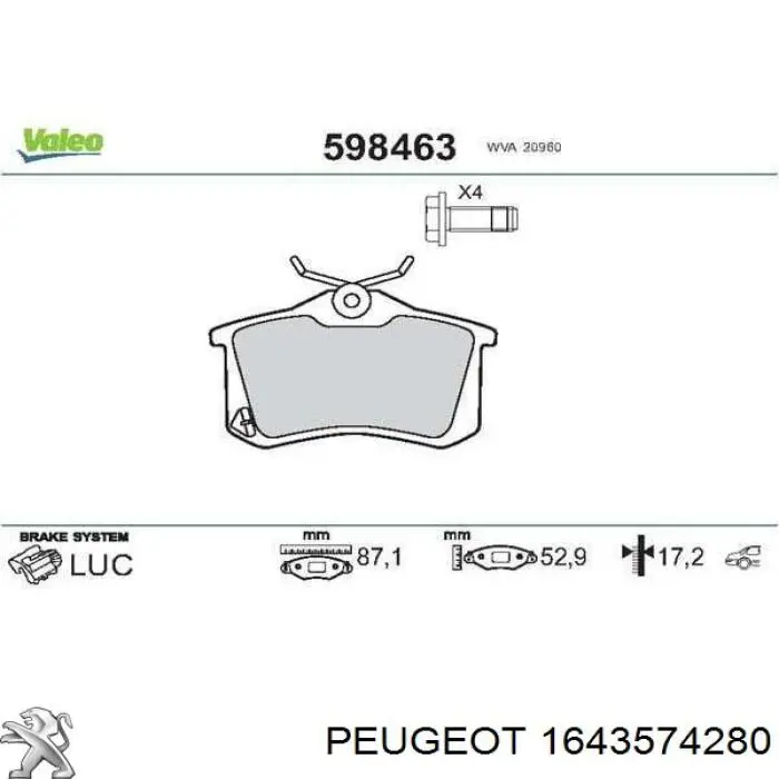Задні гальмівні колодки P61140 Brembo