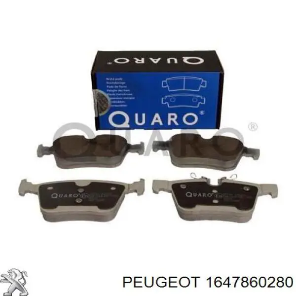 Передні тормозні колодки 1647860280 Peugeot/Citroen