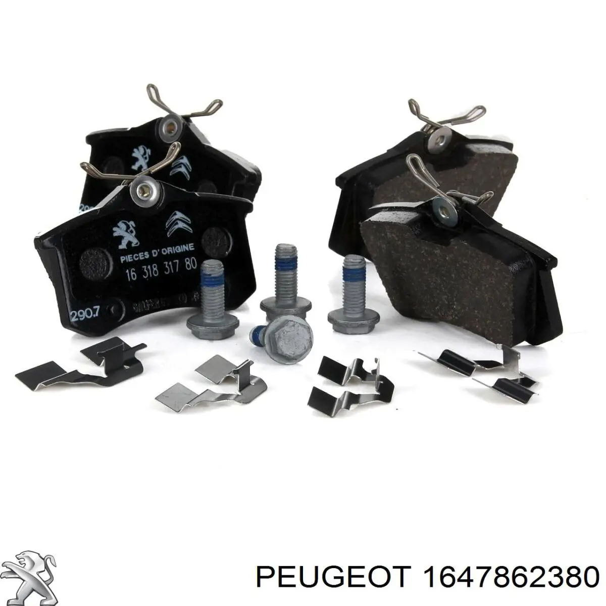Передні тормозні колодки 1647862380 Peugeot/Citroen