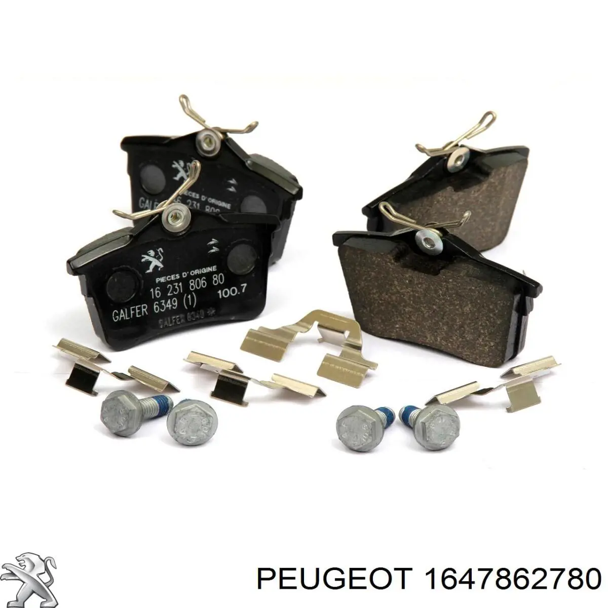 Передні тормозні колодки 1647862780 Peugeot/Citroen