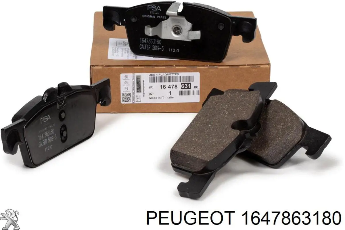 Гальмівні колодки Peugeot/Citroen 1647863180 ціна, від 39.21 USD