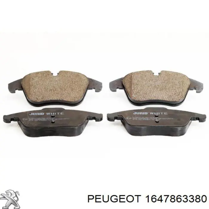 Колодки гальмівні передні, дискові 1647863380 Peugeot/Citroen