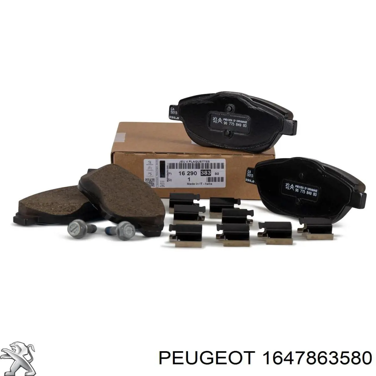 Купити 1647863580 Peugeot/Citroen Колодки гальмівні передні, дискові