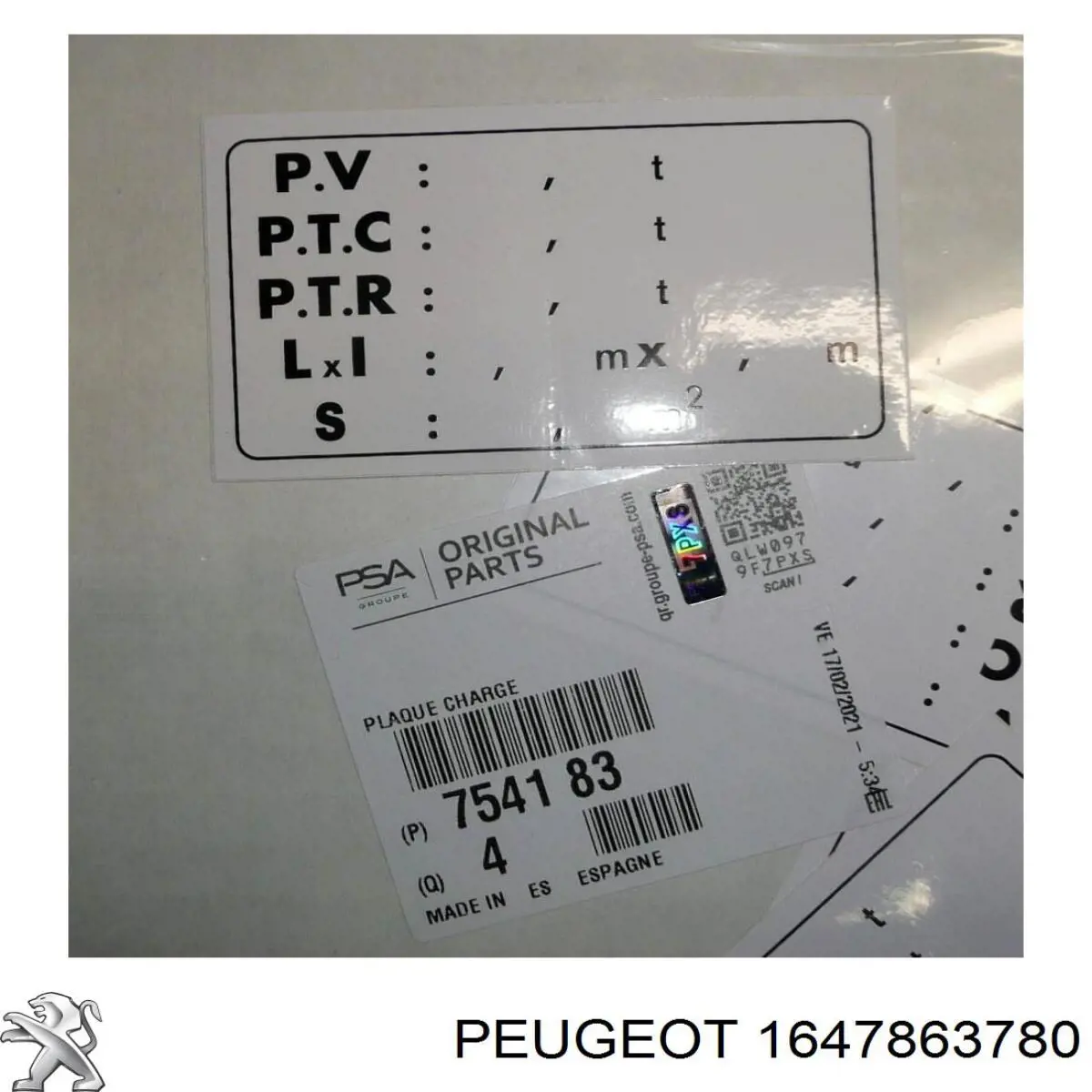 Передні тормозні колодки 1647863780 Peugeot/Citroen