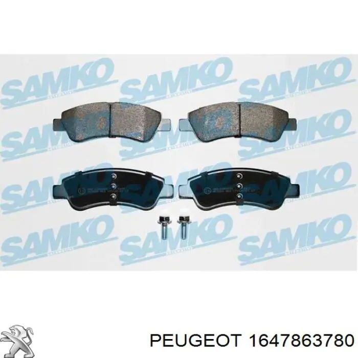 Гальмівні колодки Peugeot/Citroen 1647863780 ціна, від 18.23 USD
