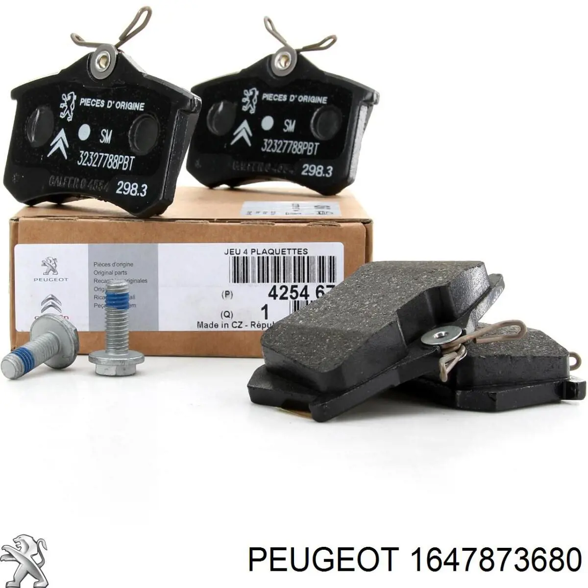 1647873680 Peugeot/Citroen Колодки гальмівні задні, дискові