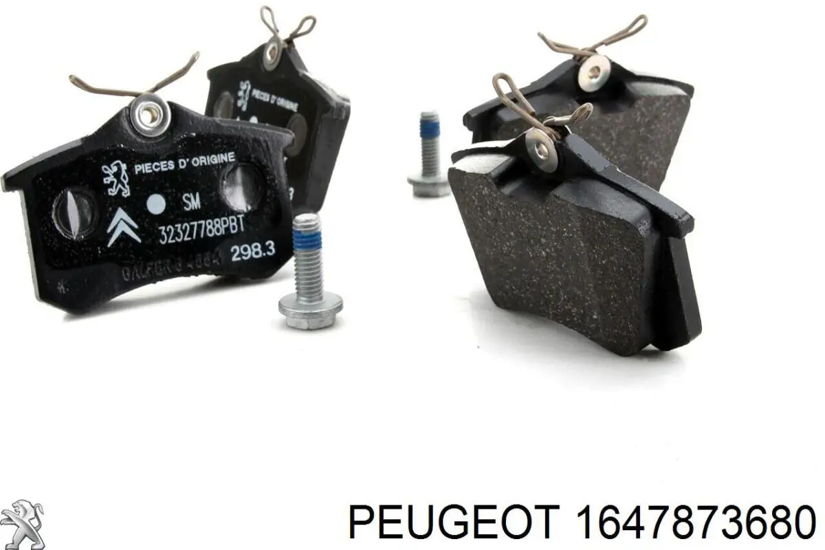 Колодки гальмові задні, дискові 1647873680 Peugeot/Citroen