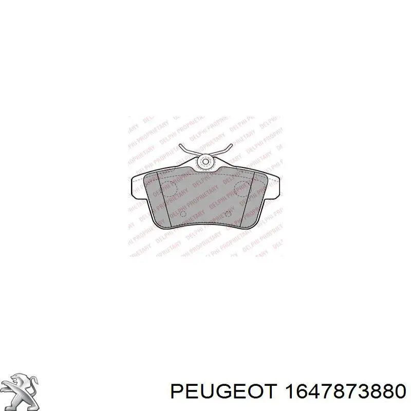 1647873880 Peugeot/Citroen Колодки гальмівні задні, дискові