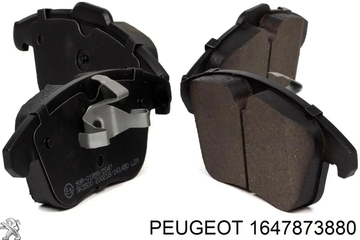 Задні гальмівні колодки 1647873880 Peugeot/Citroen