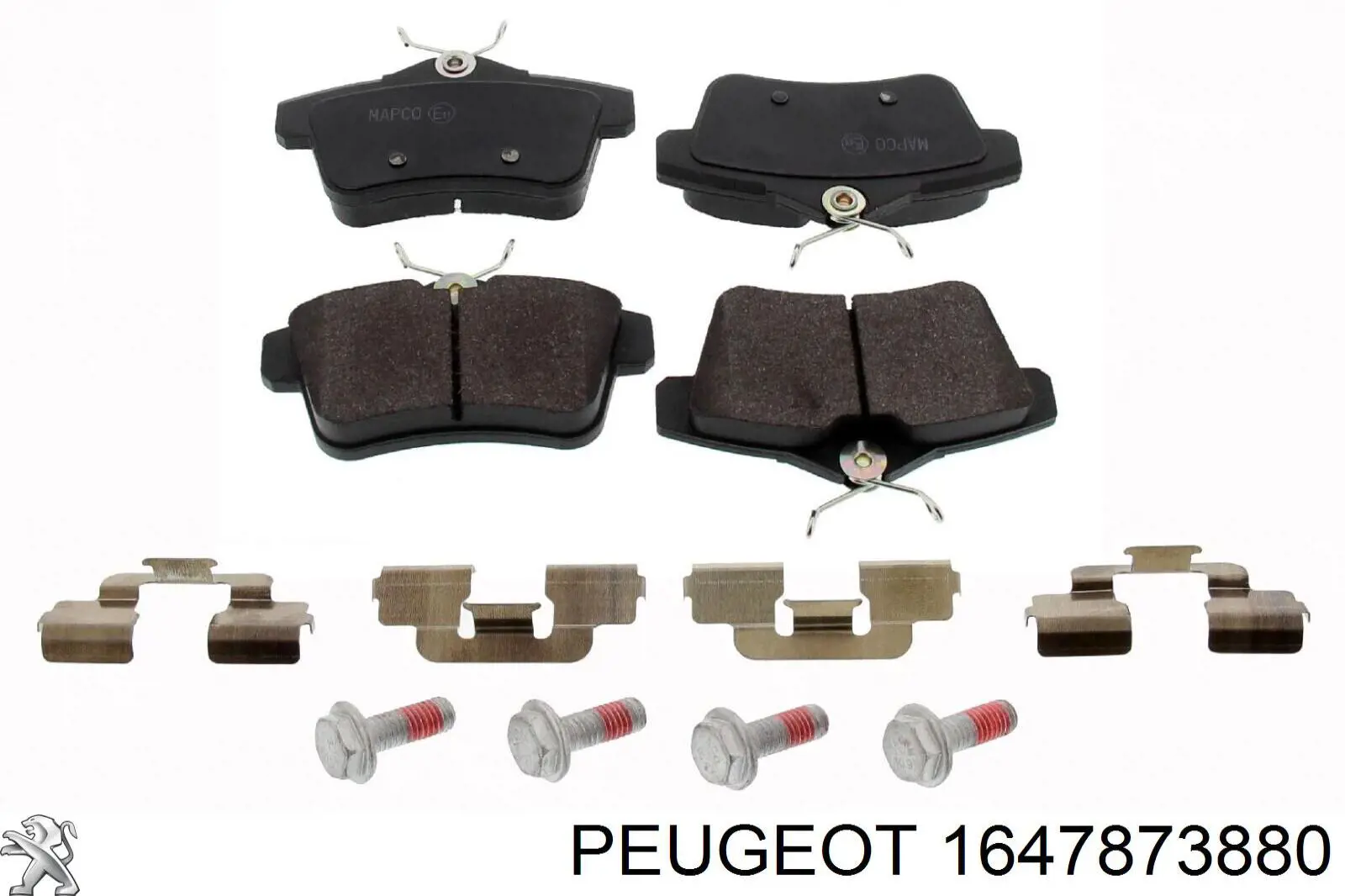 1647873880 Peugeot/Citroen колодки гальмові задні, дискові