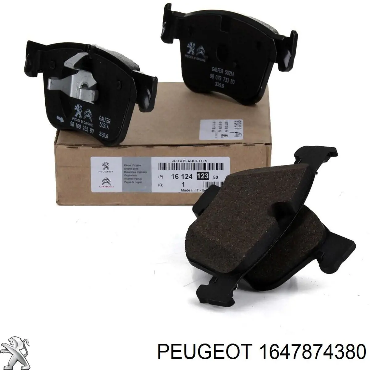 1647874380 Peugeot/Citroen Колодки гальмівні задні, дискові