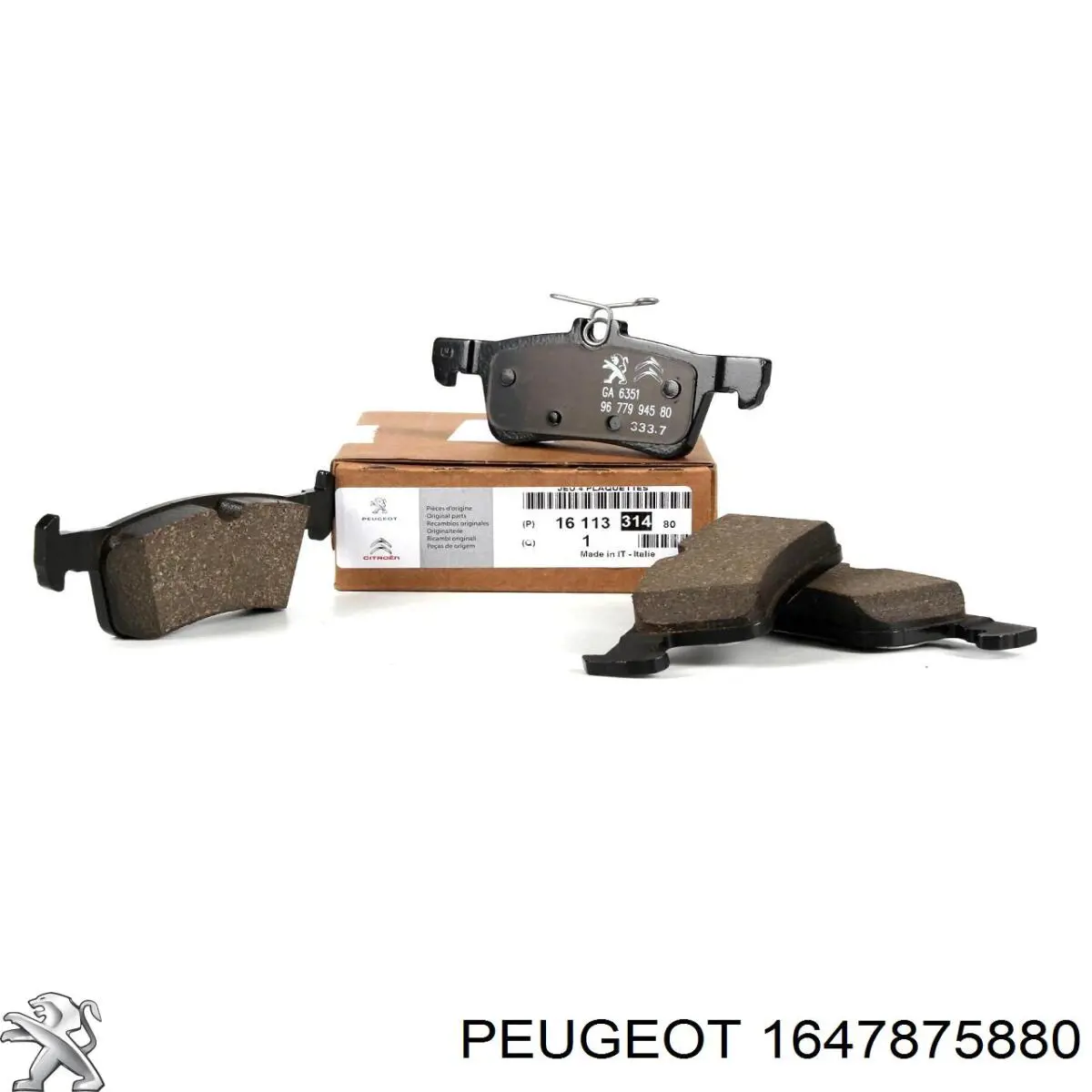 Колодки гальмові задні, дискові 1647875880 Peugeot/Citroen