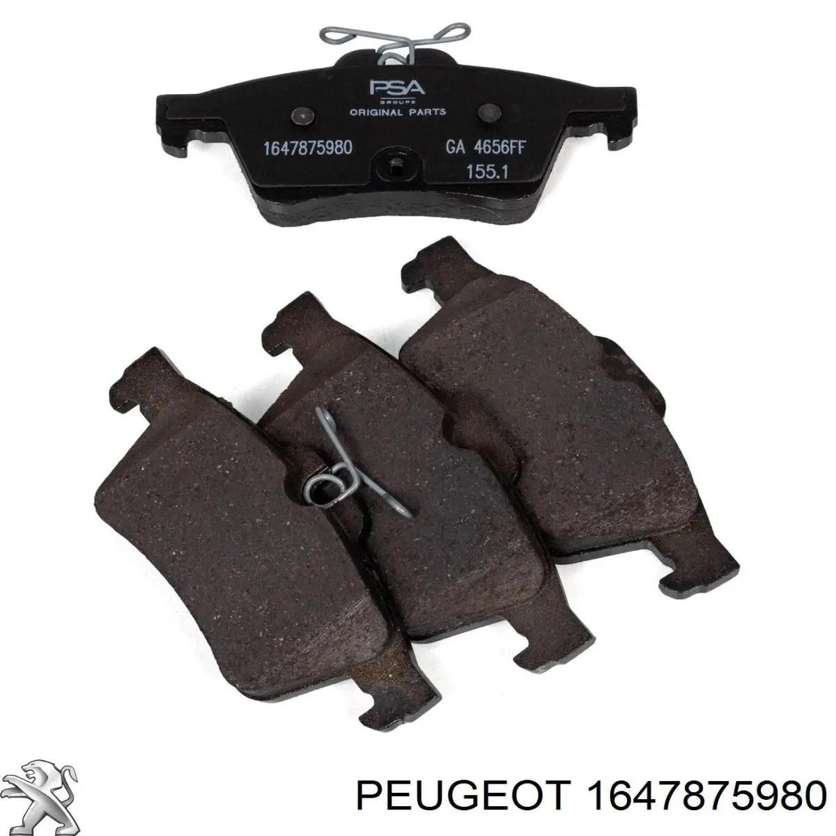 1647875980 Peugeot/Citroen колодки гальмові задні, дискові
