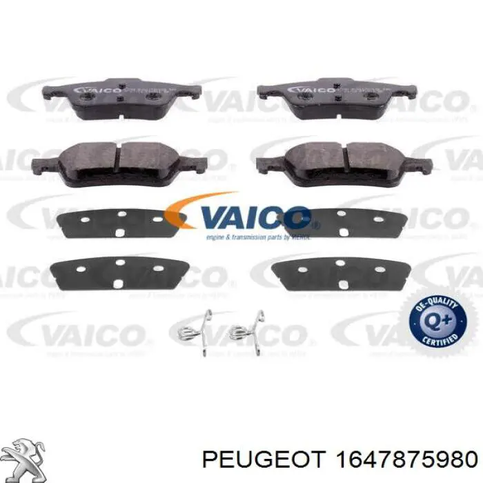 Задні гальмівні колодки Peugeot/Citroen 1647875980 ціна, від 29.56 USD