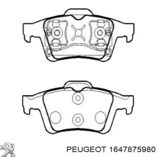 Купити 1647875980 Peugeot/Citroen Задні колодки