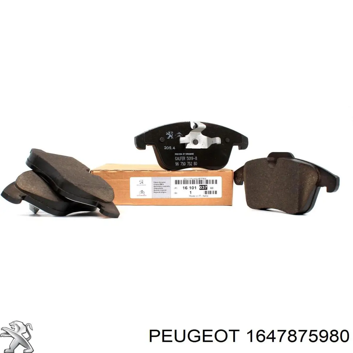 Задні гальмівні колодки 1647875980 Peugeot/Citroen