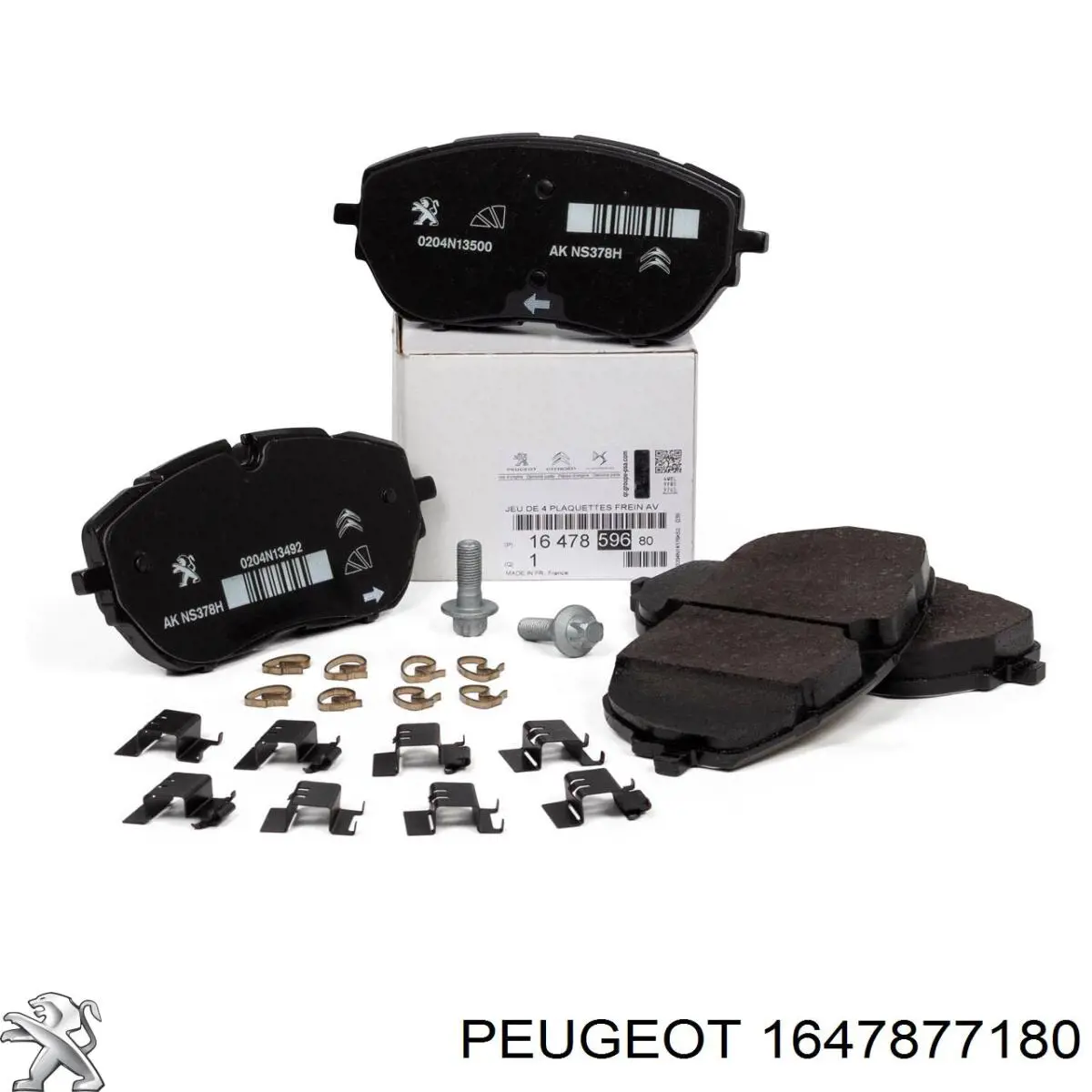 Передні тормозні колодки 1647877180 Peugeot/Citroen