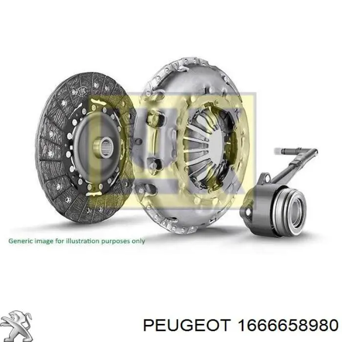Купити 1666658980 Peugeot/Citroen Робочий циліндр зчеплення в зборі з витискним підшипником