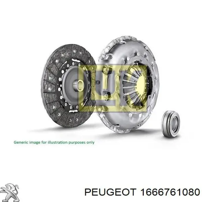 Купити 1666761080 Peugeot/Citroen Комплект зчеплення (диск, корзина, підшипник)