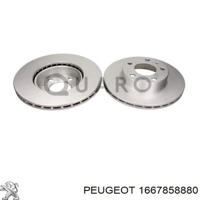 Диск переднього гальма Peugeot/Citroen 1667858880 ціна, від 38.31 USD