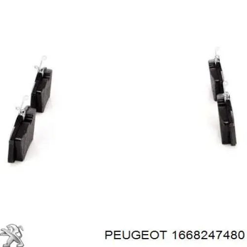 Задні гальмівні колодки Peugeot/Citroen 1668247480 ціна, від 14.11 USD