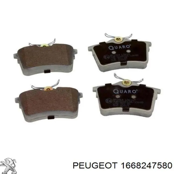 Задні гальмівні колодки Peugeot/Citroen 1668247580 ціна, від 21.99 USD