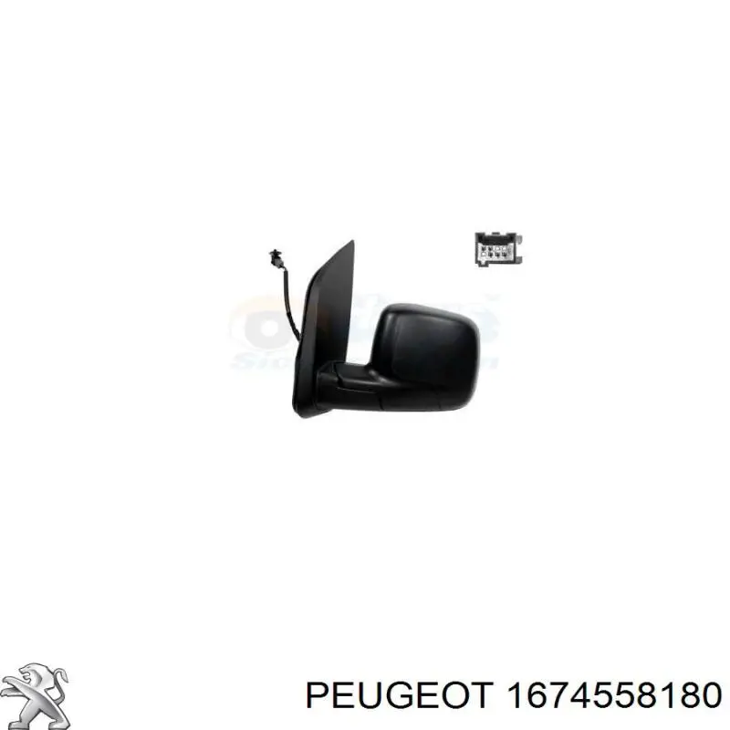 1674558180 Peugeot/Citroen Дзеркало заднього виду, ліве