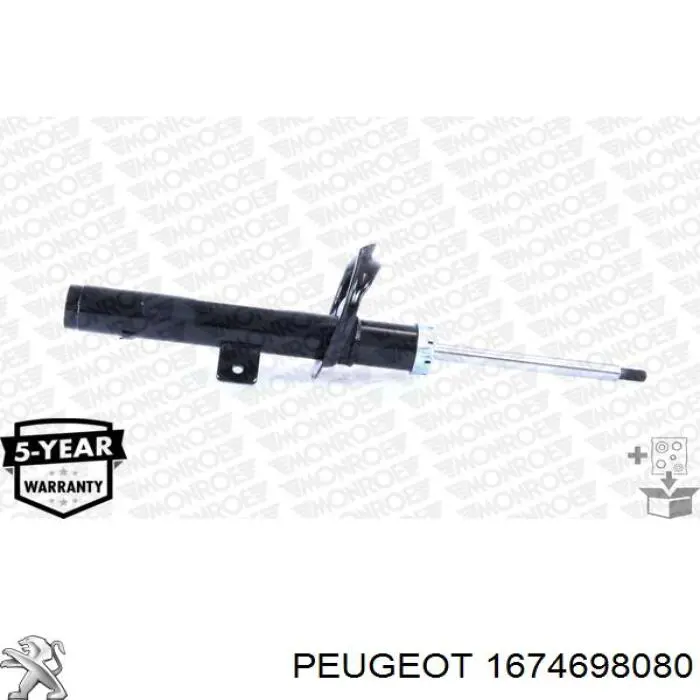 Амортизатора передній лівий 1674698080 Peugeot/Citroen